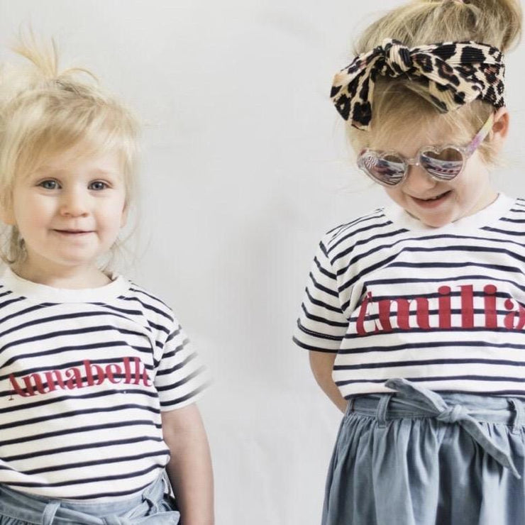 Classic Name Kids Stripe T-Shirt/Tee