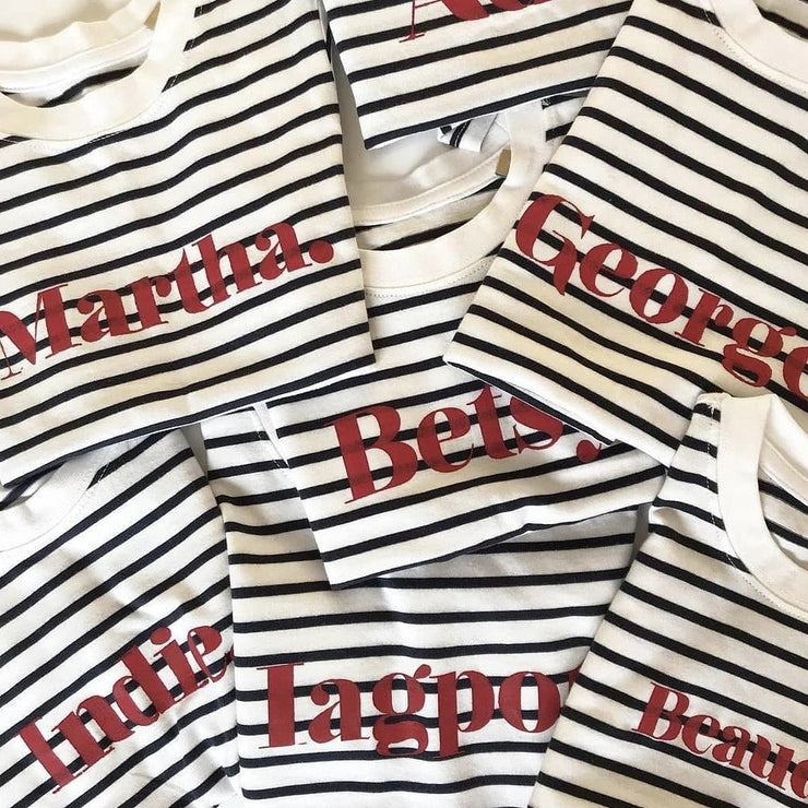 Classic Name Kids Stripe T-Shirt/Tee