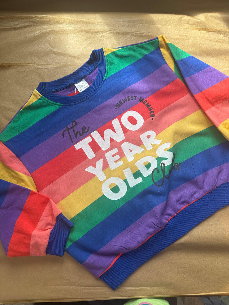 2-3 years 2 year old club rainbow jumper