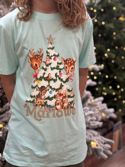 Vintage tree personalised organic t-shirt (adults and kids)