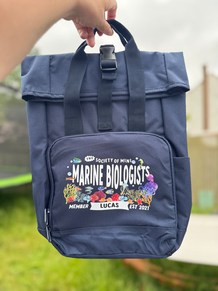 Mini Dreams Marine Biologist Roll-top (personalised) Backpack (small and large)