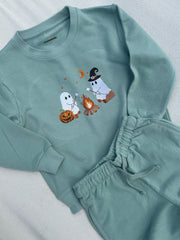 Mystery halloween embroidered kids sweater/set