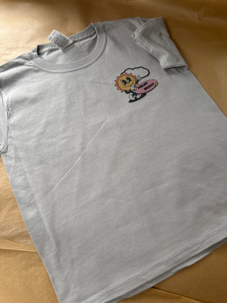 3/4 years PRE-MADE Summer feeling grey tee