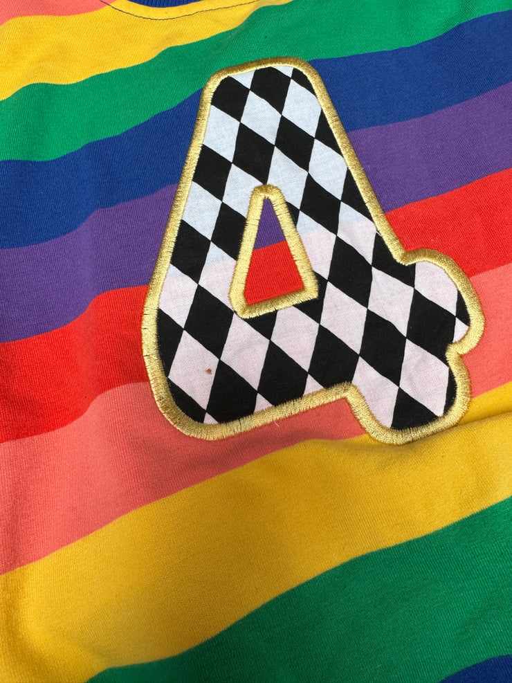 4-5 years appliqué 4 bright rainbow jumper misfit