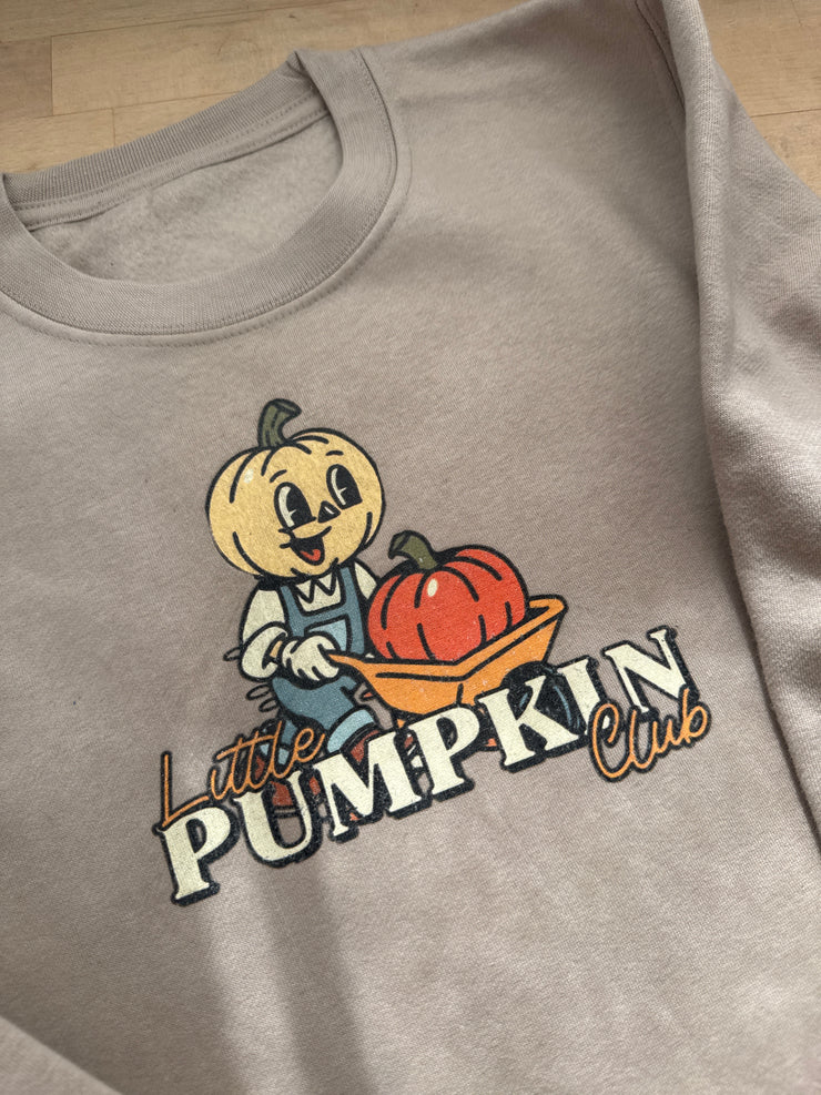 7/8 years PRE-MADE pumpkin club warm taupe