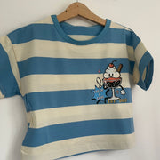 Sunday Best Chunky Slouch Stripey Tee (Blue or pink)