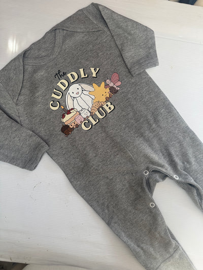 Cuddly club 6-12 months footed sleepsuit
