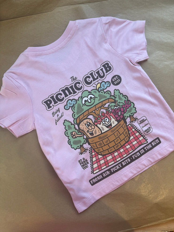 12-18 months Picnic club pink t-shirt
