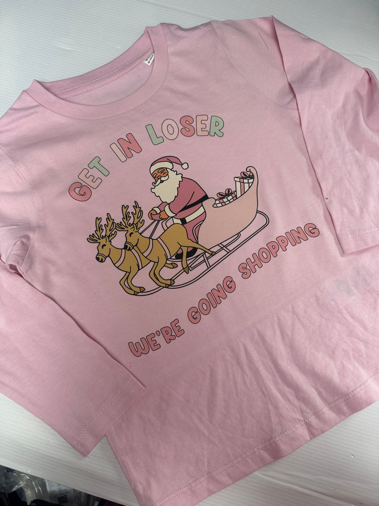 3-4 years get in loser pink long sleeve tee