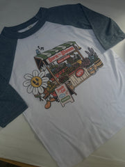 Bloom to bloom raglan blue 3-4 years