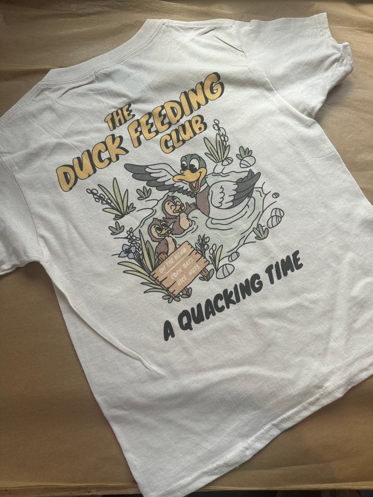 7-8 years Duck feeding club natural tee