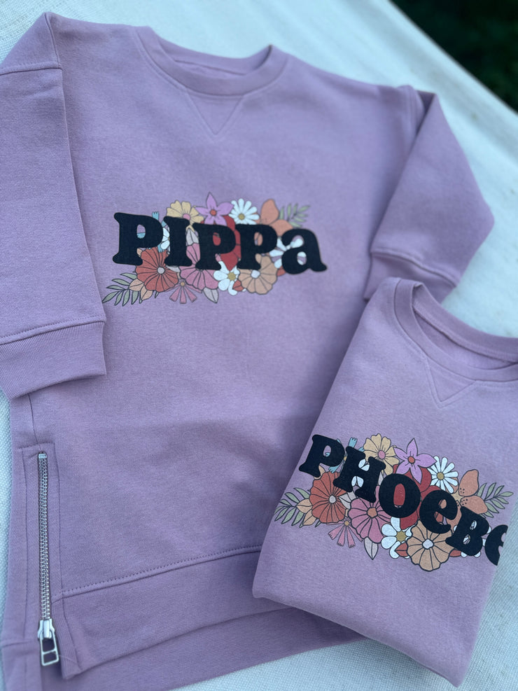 Crew Neck Fleece Sweatshirt Dress (Any Design)