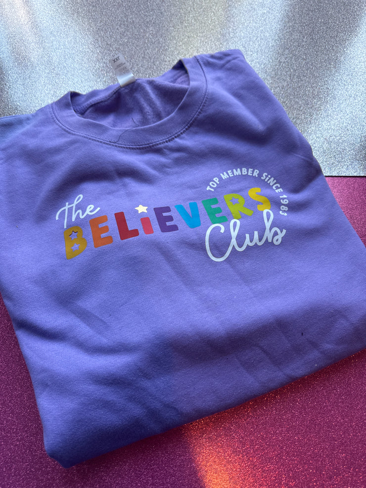XXL (18/20) believers club 1983 lilac sweater