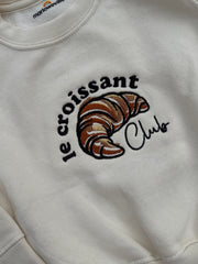 6-12 months Croissant club cream sweatshirt