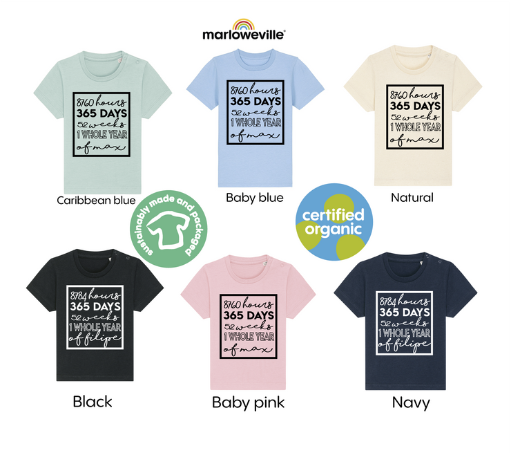 personalised 1t birthday t-shirt