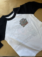 4-5 years black strawberry raglan