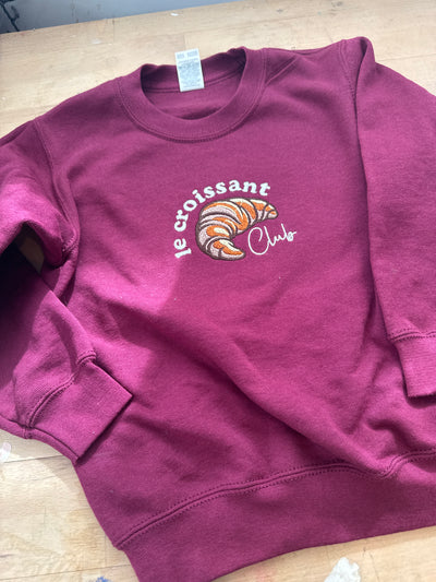 5/6 years maroon croissant club sweater