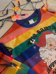 Santa appreciation society Rainbow Kids Jumper