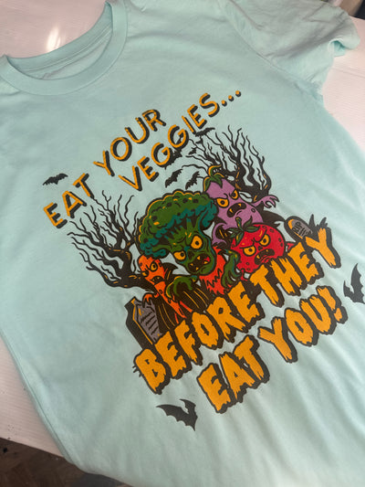 12-14 years eat your veggies t-shirt