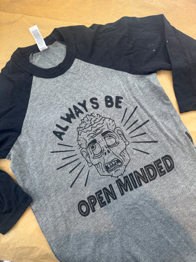 6-8 years Always be open minded raglan misfit