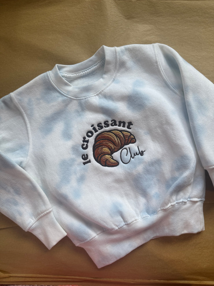 6-12 months Crossaint club tie dye sweatshirt