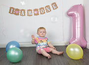 One club pastel rainbow first birthday T-shirt