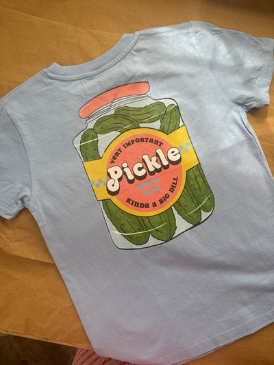 7-8 years VIP pickle tee blue soul