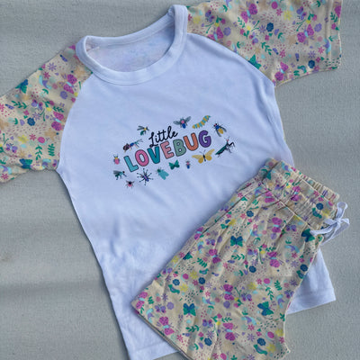Lovebug  raglan Short Set