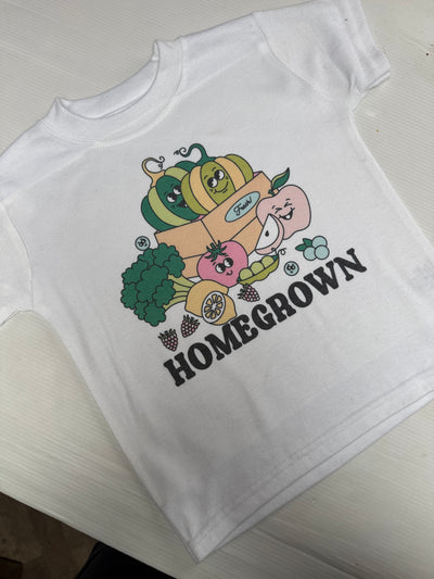 Homegrown white t-shirt size 1-2 years