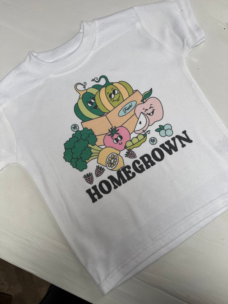 Homegrown white t-shirt size 1-2 years