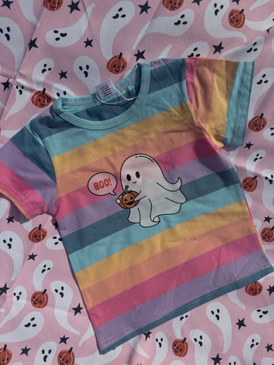 2-3 years boo ghosts pastel tee
