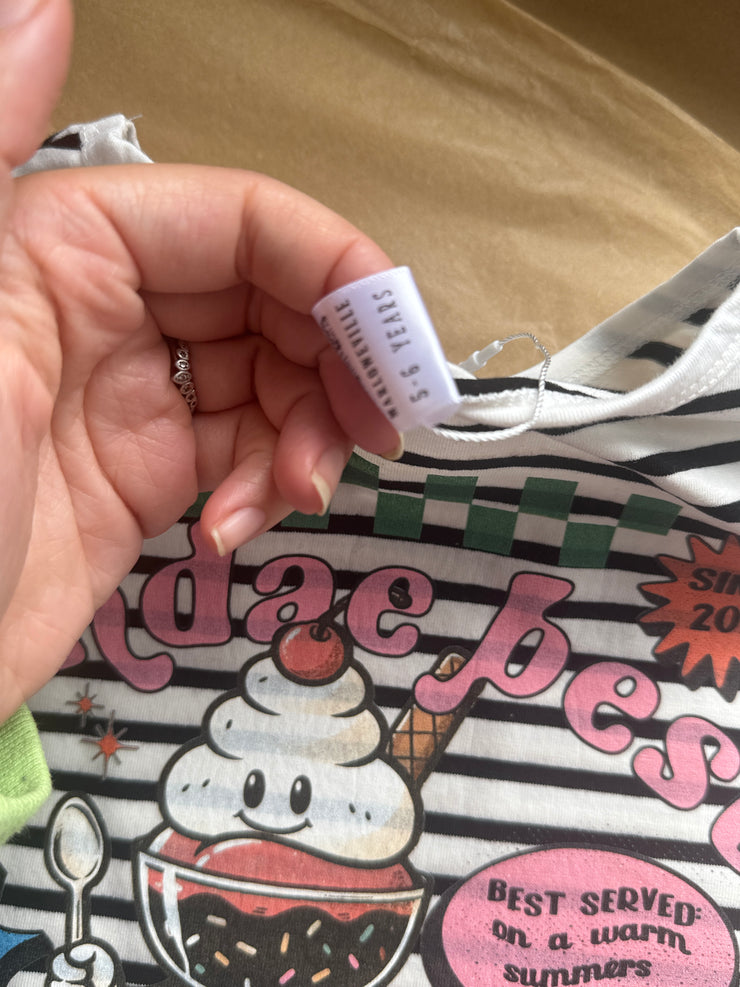 5-6 years Sundae best stripe set
