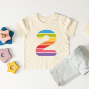 2nd birthday rainbow t shirt