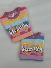 Smiley Rainbow (personalised) Kids Jumper