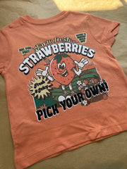 12/18 months- PRE-MADE farm fresh strawberries organic tee