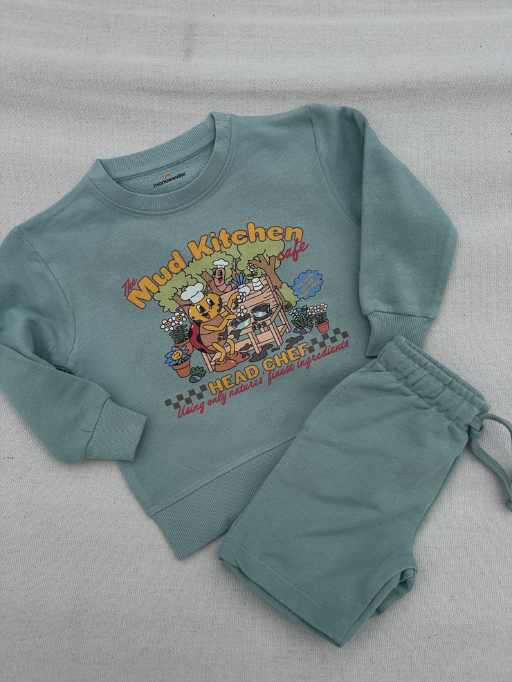 Mud kitchen cafe Kids Sweater & Shorts