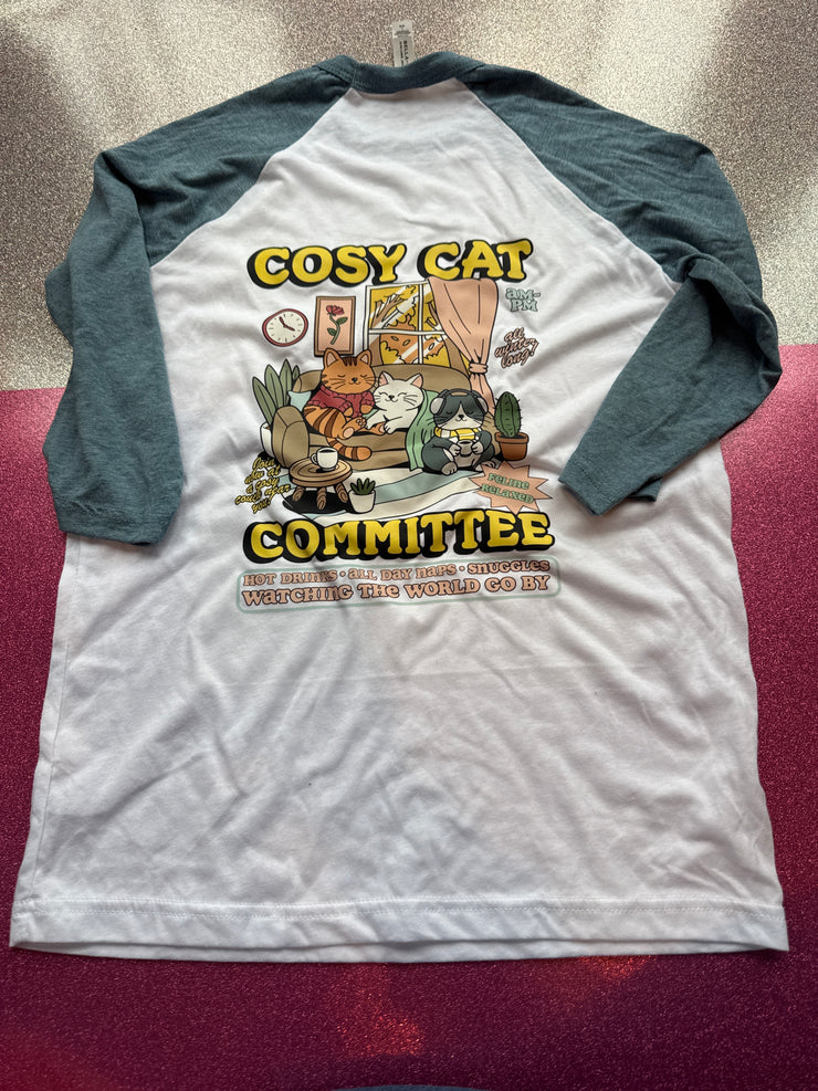 10/12 cosy cat committee raglan- no faults