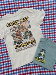 Cosy cat committee kids organic t-shirt