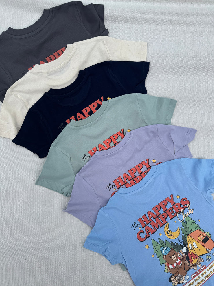 Camping (Kids & adults) T-shirt- The happy campers club organic top