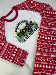 Christmas magic 6-12 months pjs