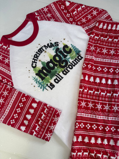 Christmas magic 6-12 months pjs