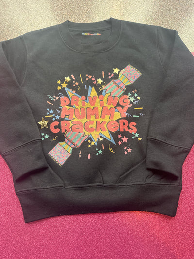 2/3 years driving mummy crackers black sweater
