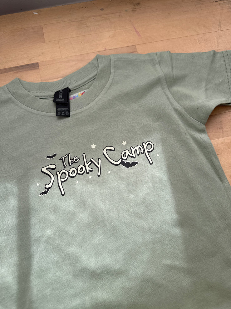 3/4 years PRE-MADE spooky camp sage tee