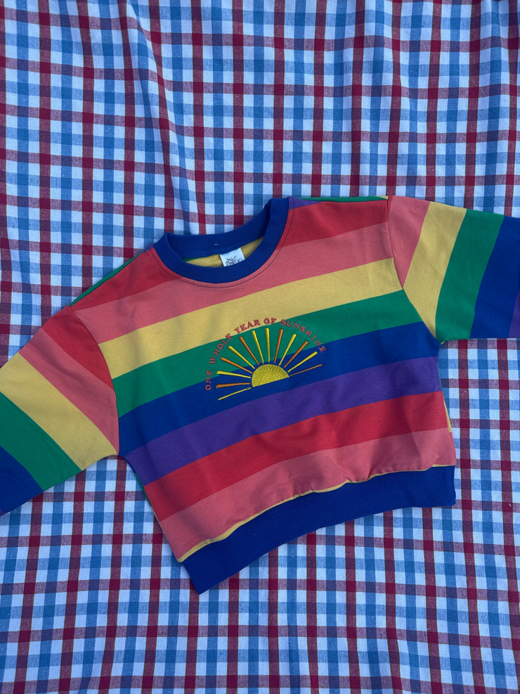 12-18 months one year of sunshine rainbow jumper