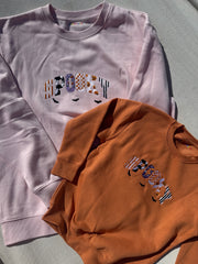 Spooky embroidered (adult and kids) sweatshirt
