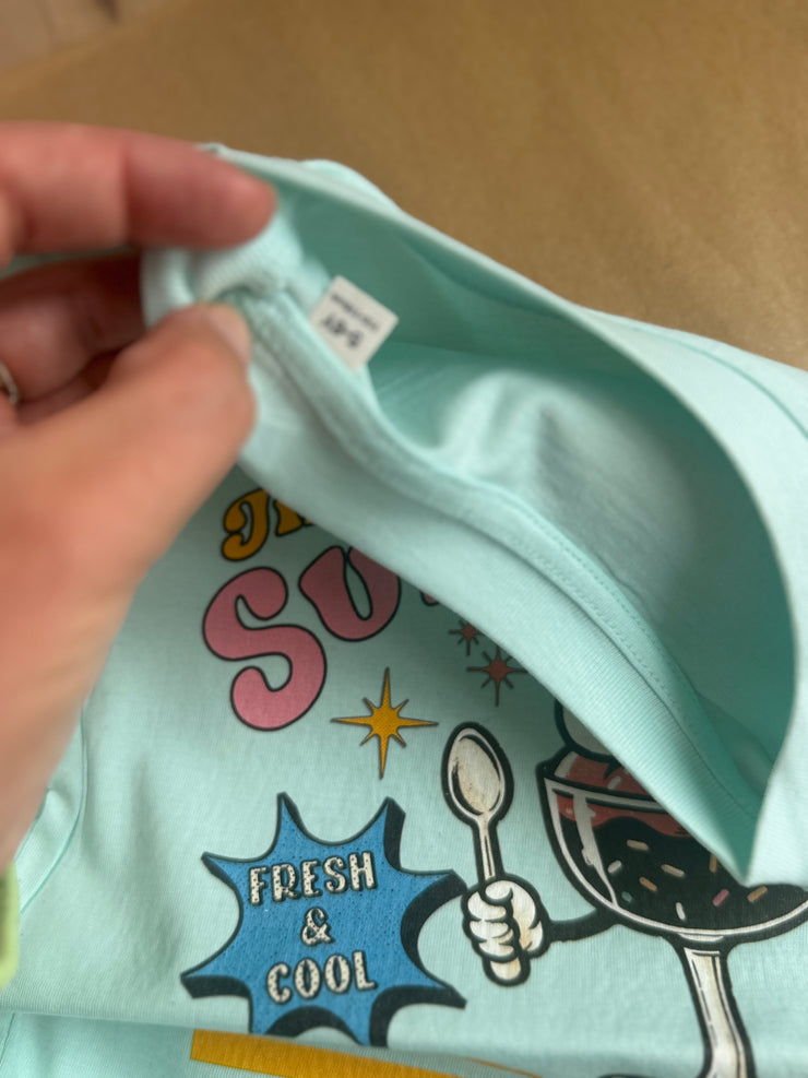 5-6 years Sundae best Caribbean blue misfit tee