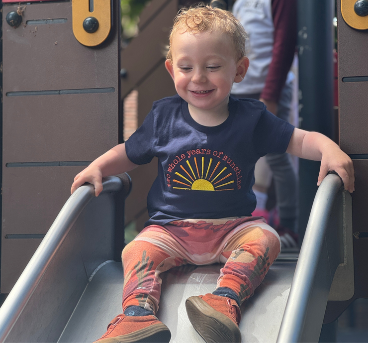 1st birthday sunshine t-shirt- (age) 1 whole year of sunshine