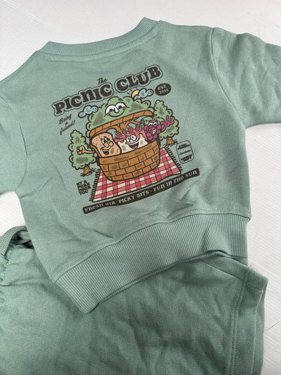 6-12 months Picnic club sweater and shirt set misfit