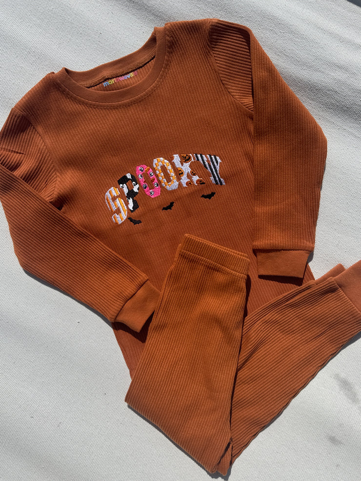 Mystery halloween embroidered kids sweater/set