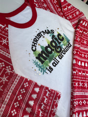 Christmas magic 6-12 months pjs